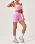 Pink Contrast Yoga Tank Top