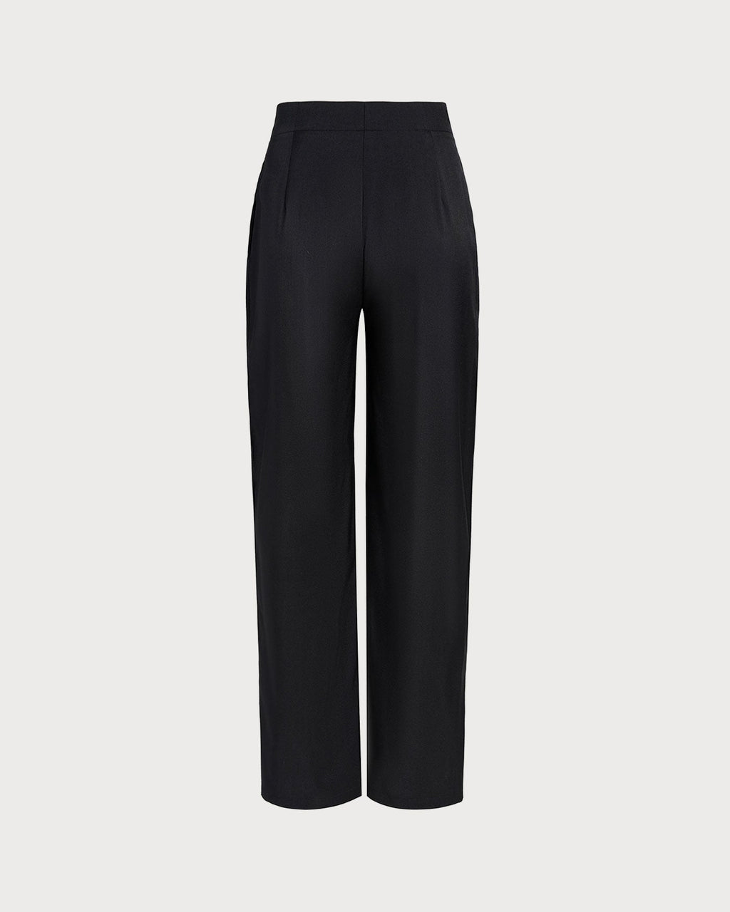 Black Natural Waisted Straight Pants