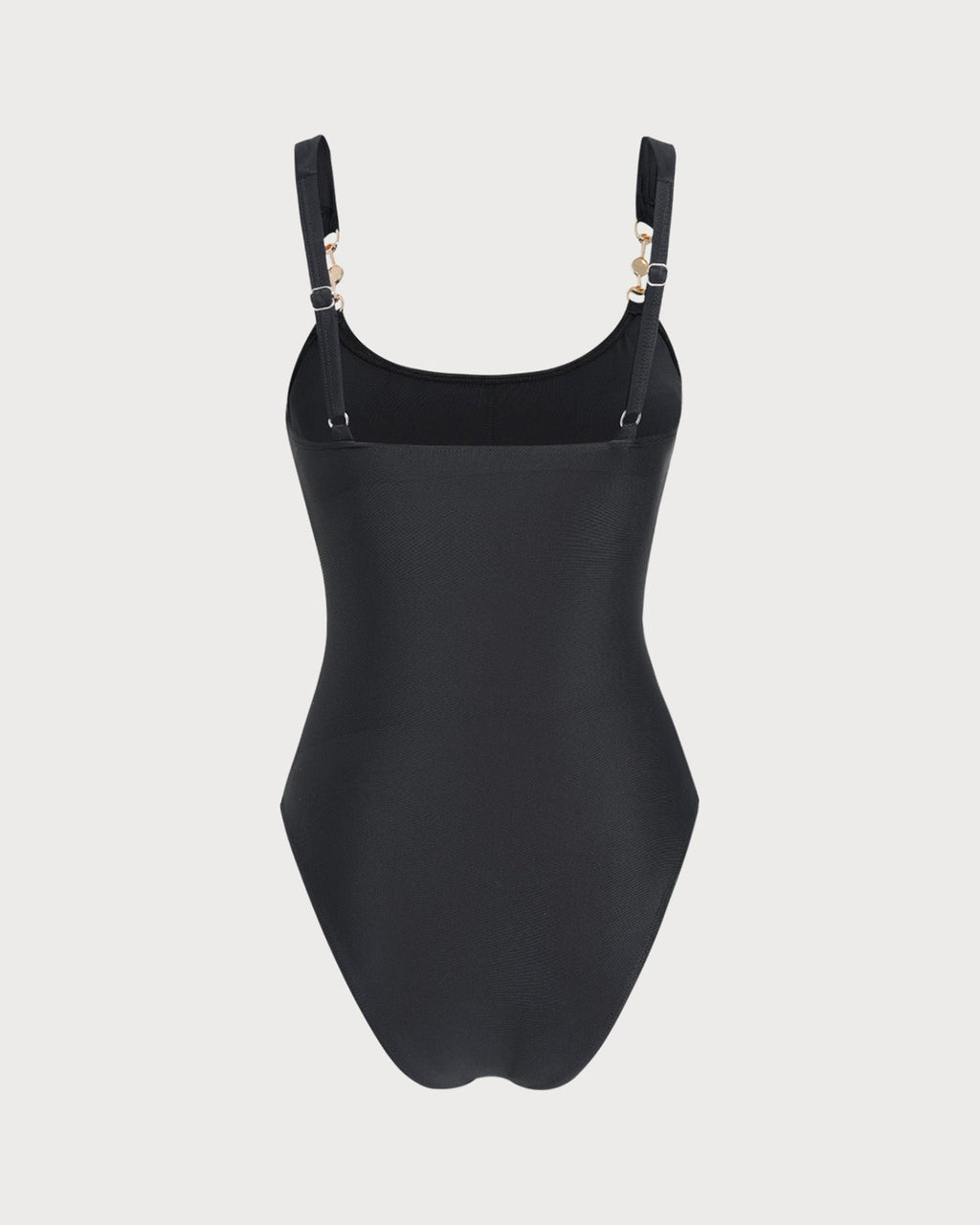 Black U Neck Bandeau One Piece