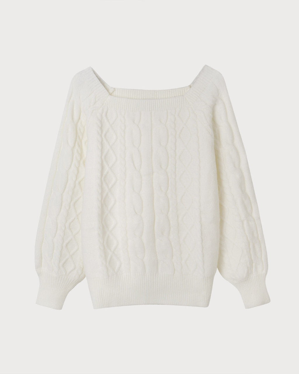The Romance Cable Knit Crew Sweater