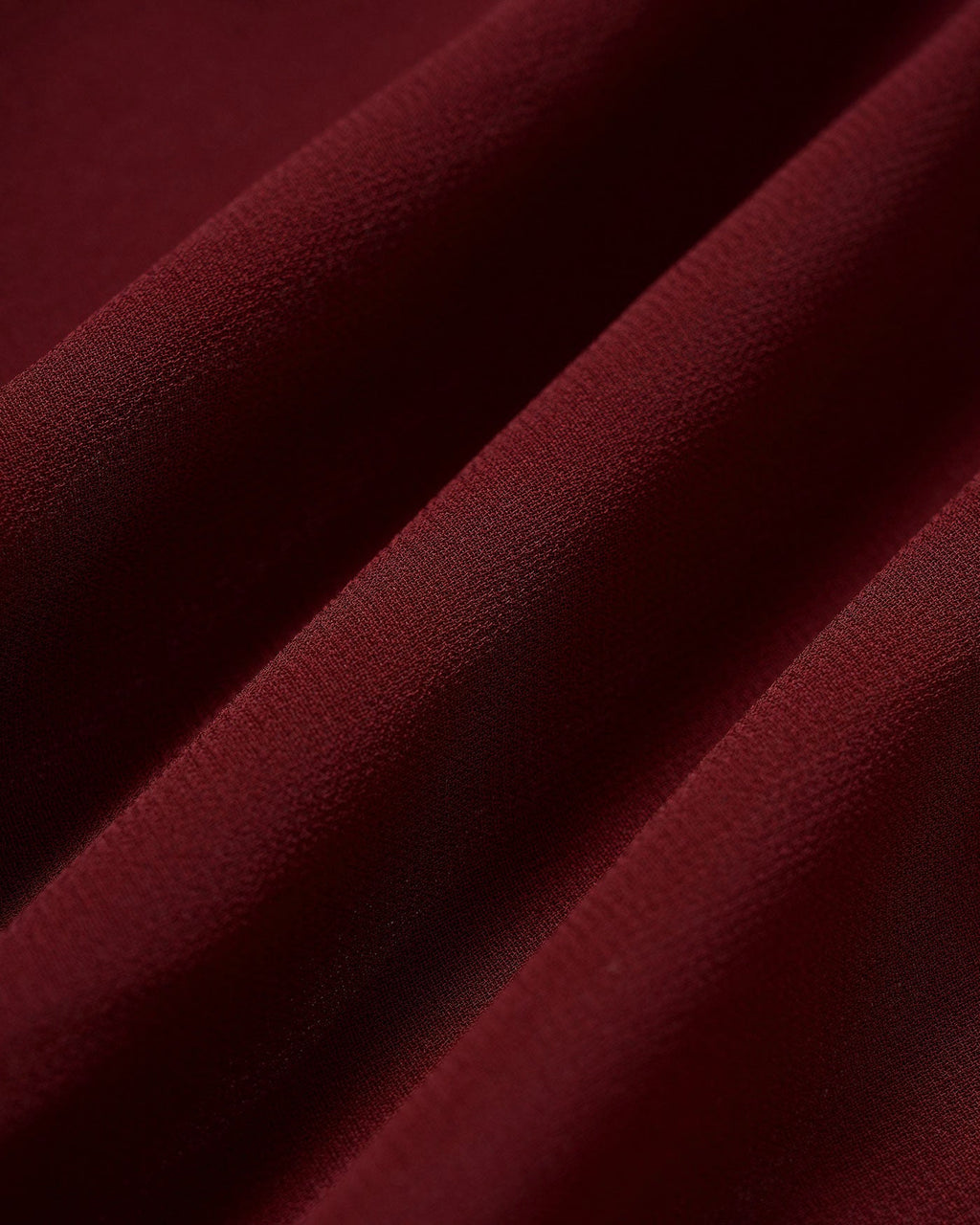 Wine Red Chiffon Sleeveless Midi Dress