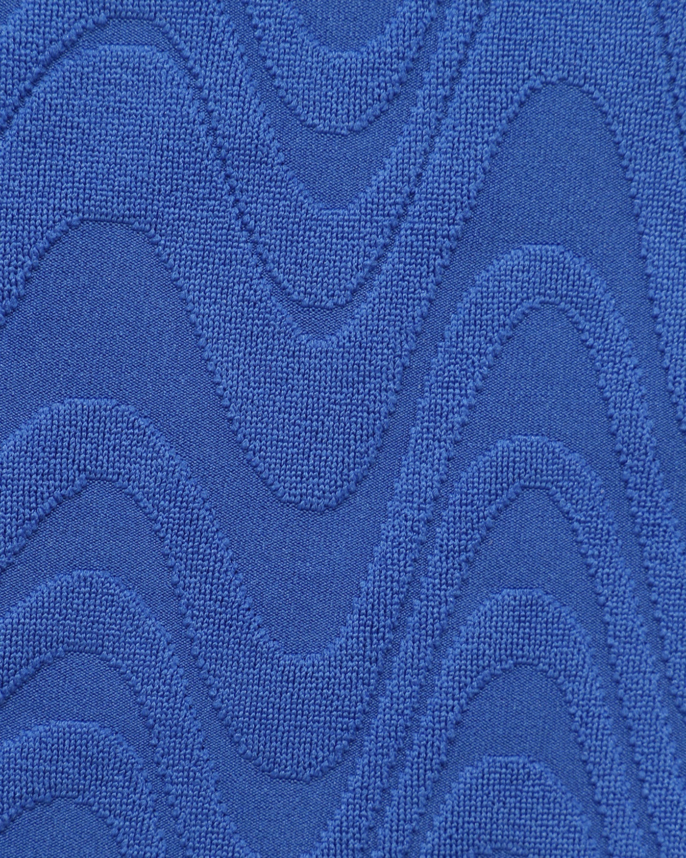 Royal Blue U Neck Textured Bikini Set