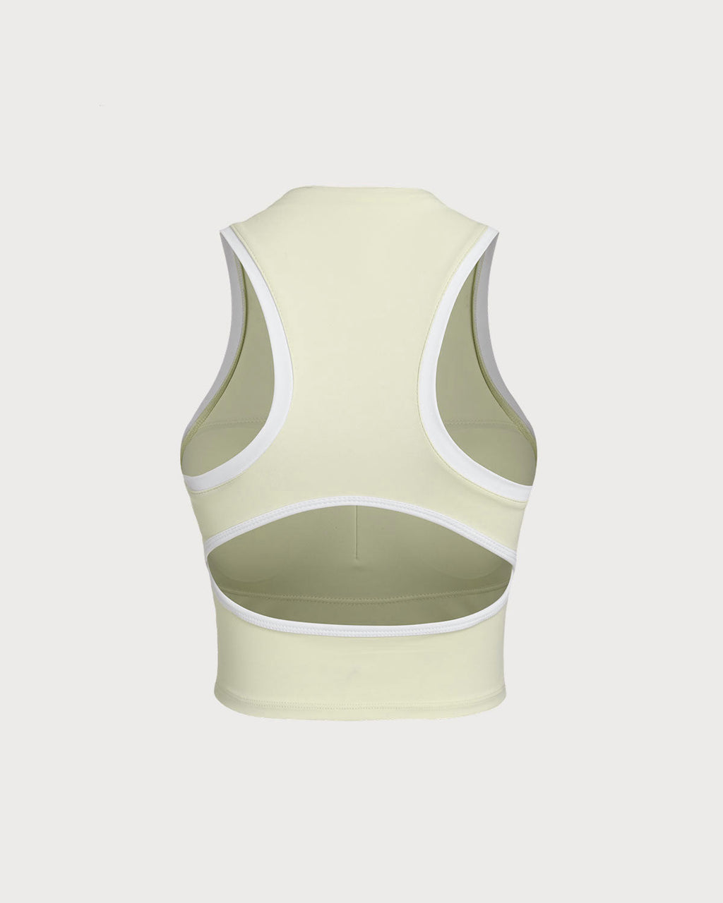 Apricot Round Neck Zipper Yoga Tank Top - Light Support