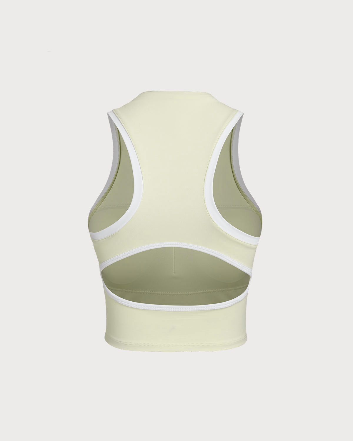 Apricot Round Neck Zipper Yoga Tank Top - Light Support