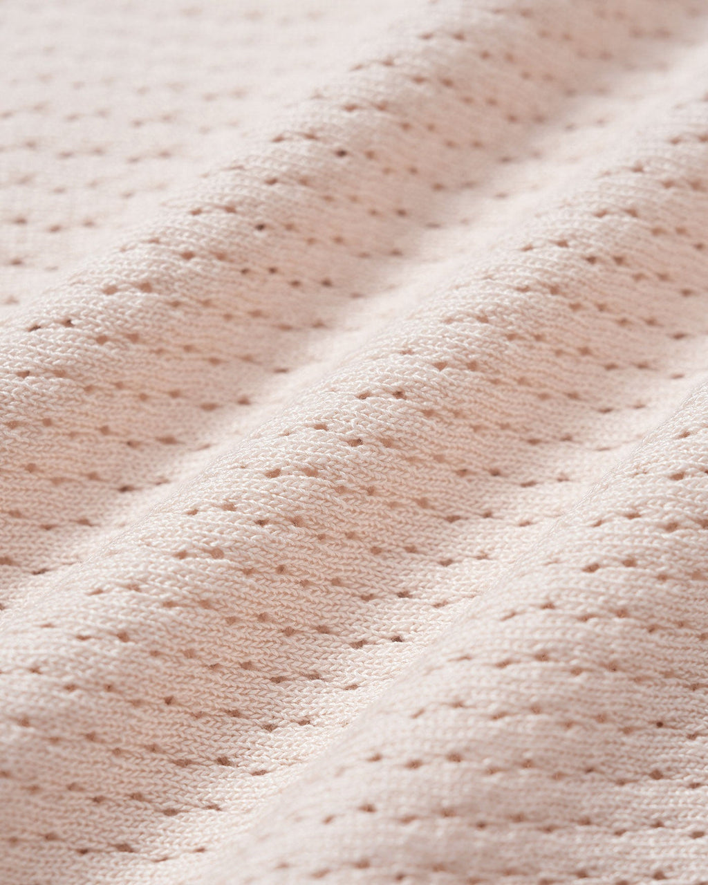 The Nude V Neck Button Pointelle Knit Tee