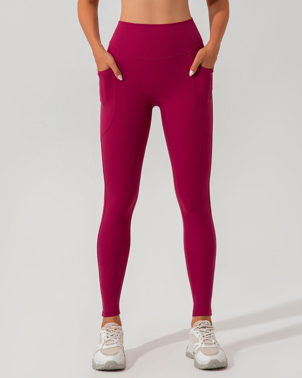 Red Quick-drying High Waisted Yoga Leggings