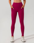Red Quick-drying High Waisted Yoga Leggings