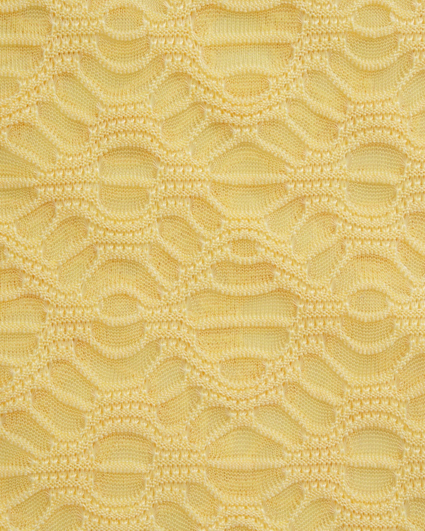 Yellow Jacquard Textured Bikini Set