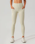 Beige Quick-drying High Waisted Yoga Leggings
