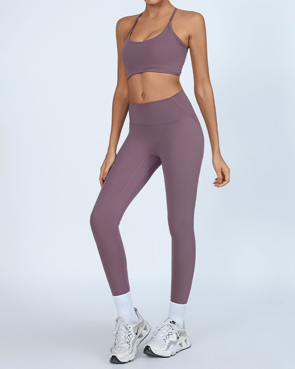 Purple High Stretch Yoga Leggings