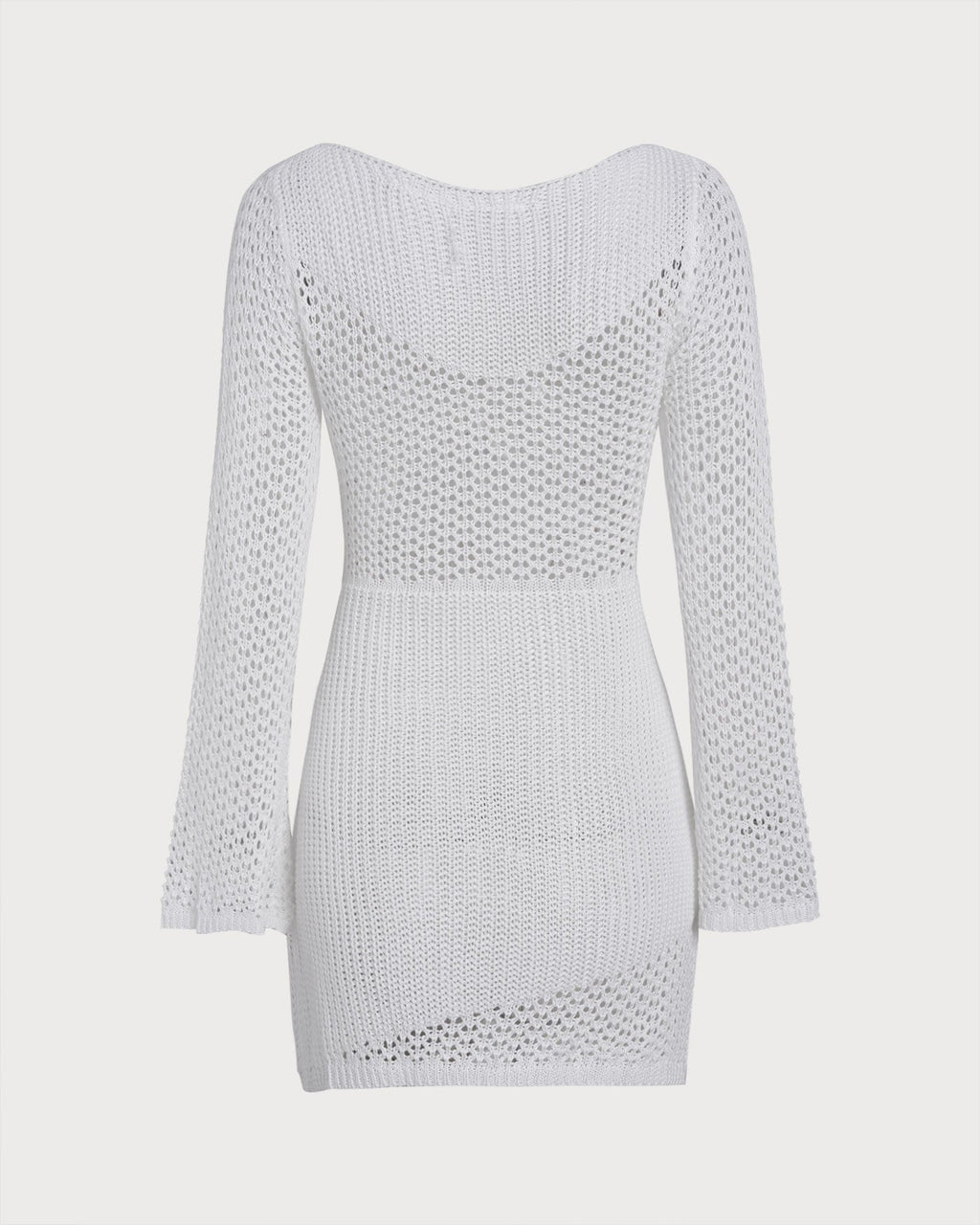White Crocheted Openwork Cover-up