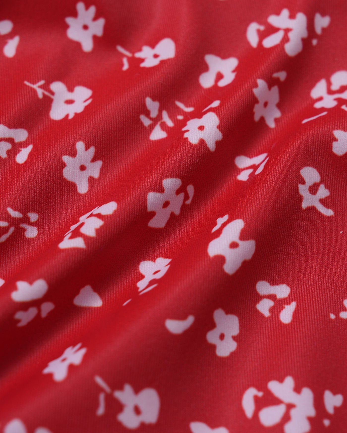 Red Floral Drawstring Triangle Bikini Set