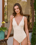 Off White Bralette One Piece Swimwear