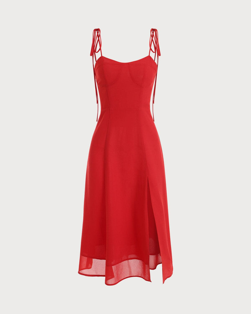 The Tie Spaghetti Strap Split Dress