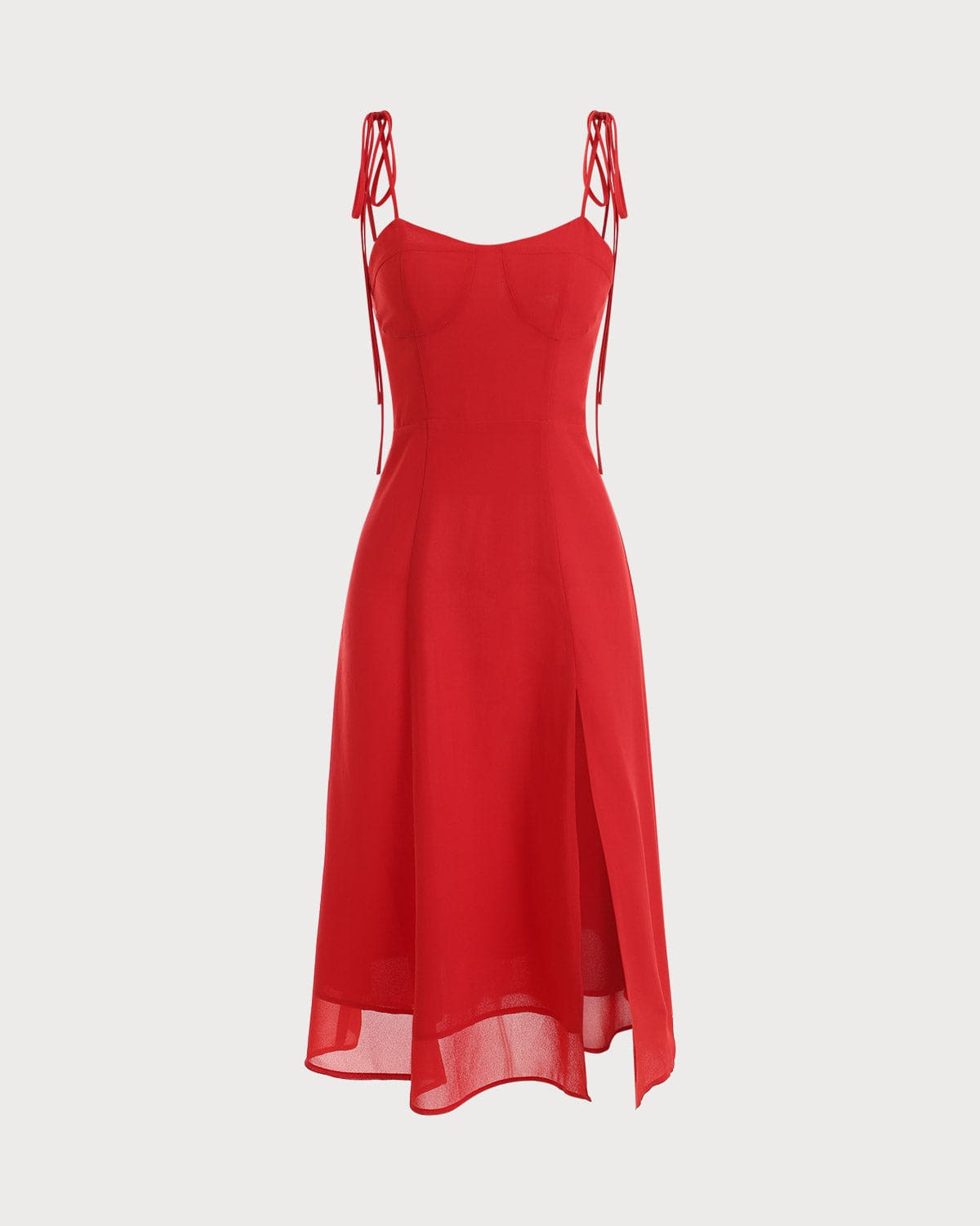 The Tie Spaghetti Strap Split Dress