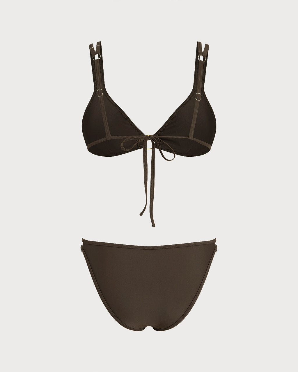 Coffee Triangle O-Ring Bikini Set