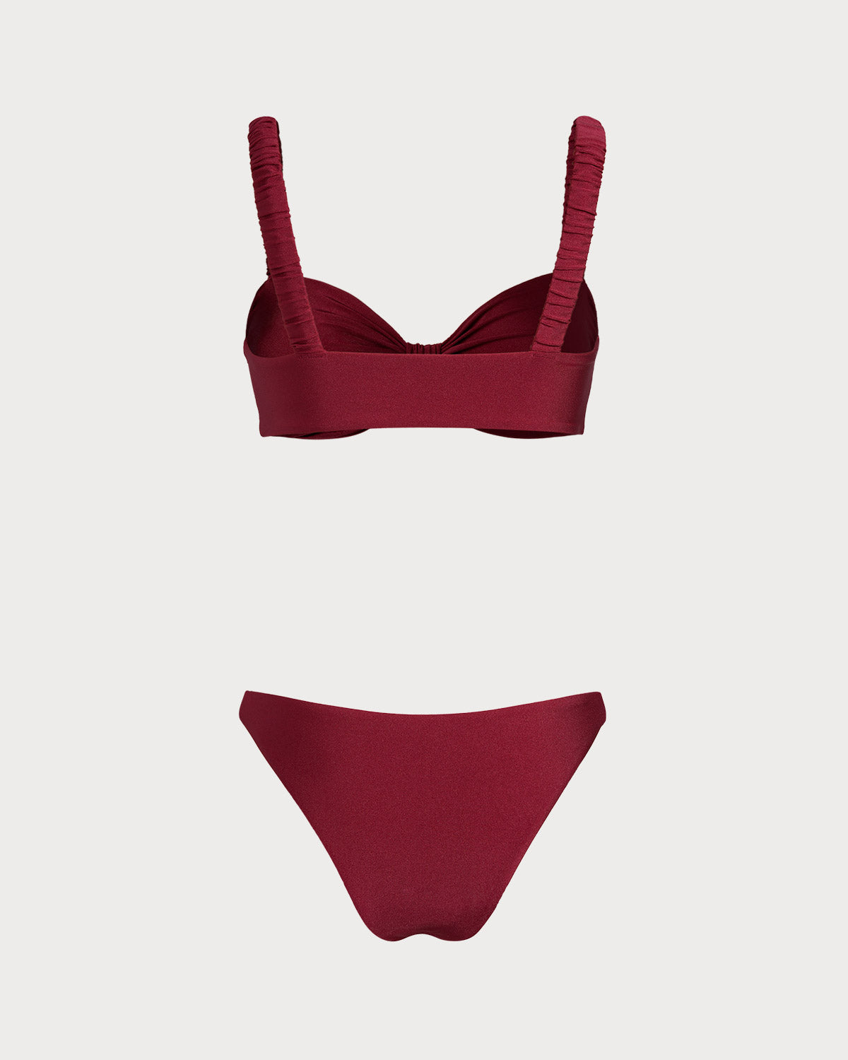 Red Bralette Bikini Sets