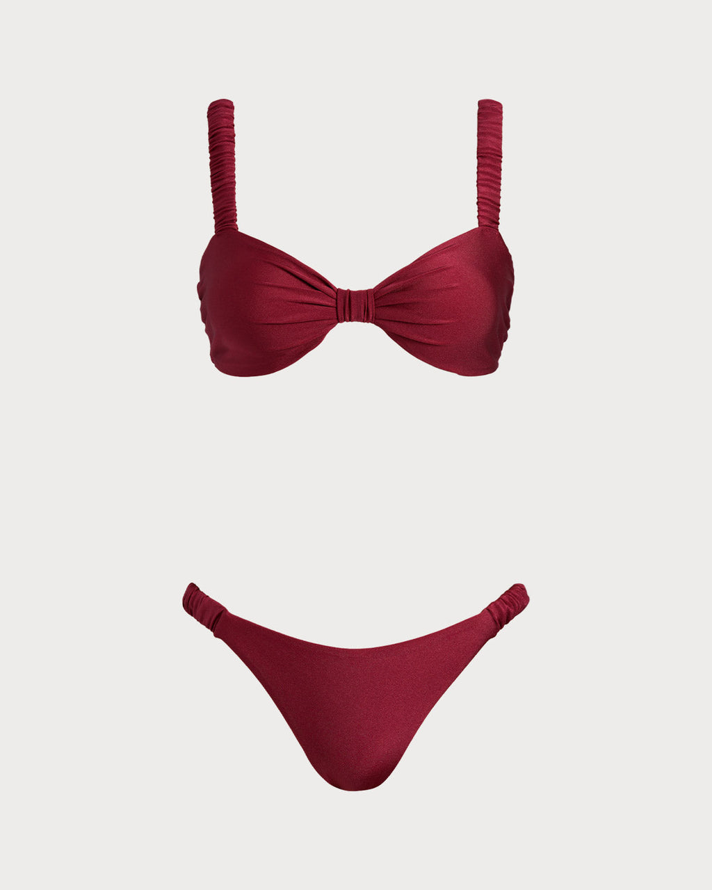 Red Bralette Bikini Sets