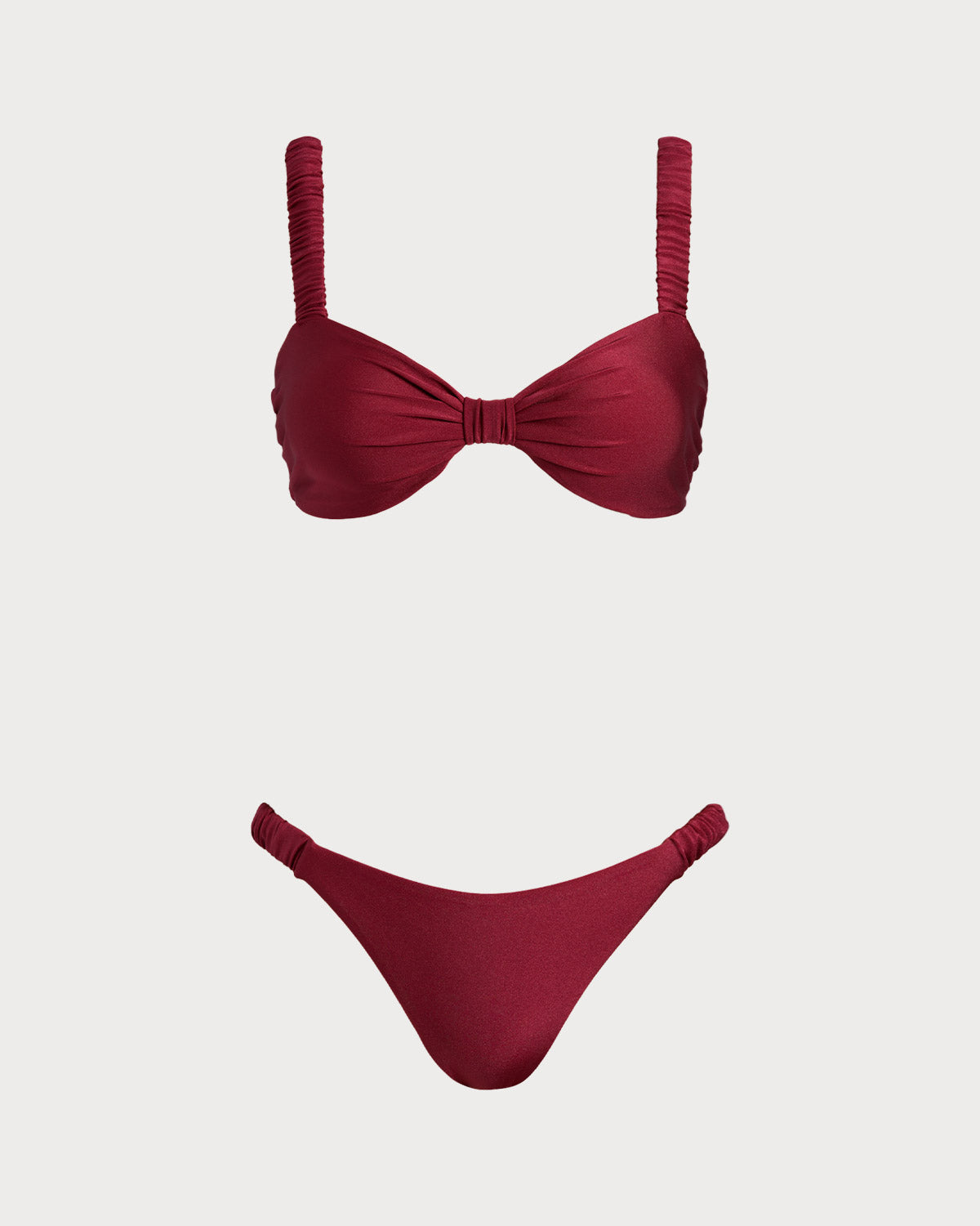 Red Bralette Bikini Sets