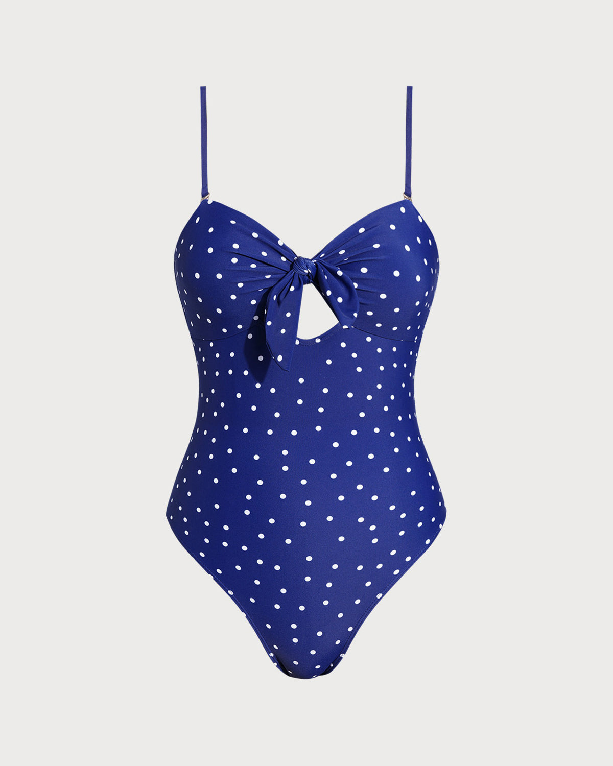 Blue Print Polka Dot One Piece Swimwear