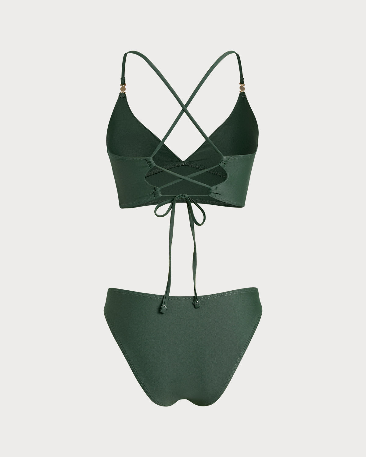 Green X Cross Tankini Set