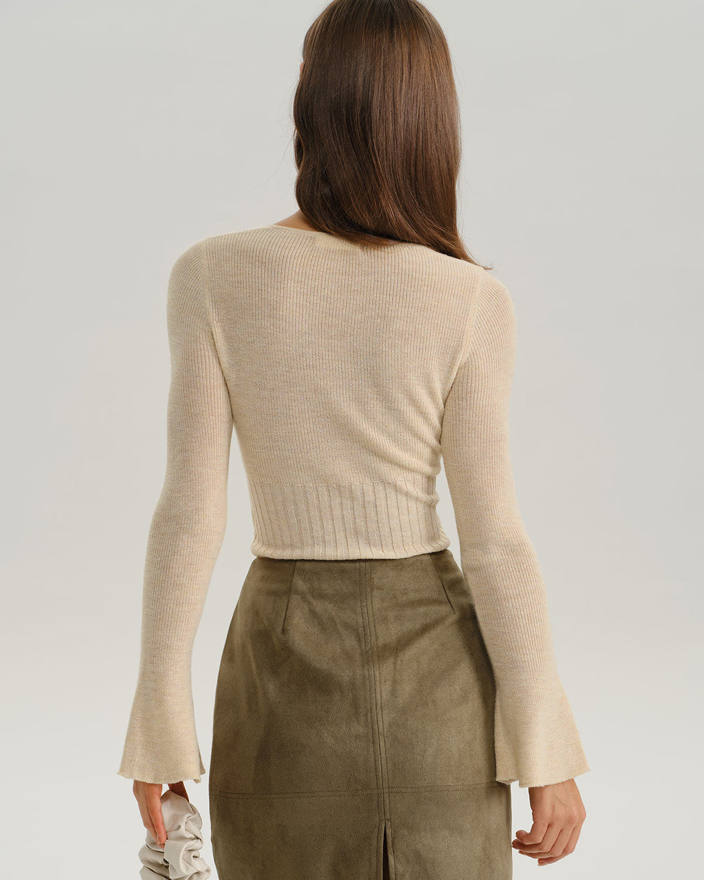 Apricot Bell Sleeve Knit Tee