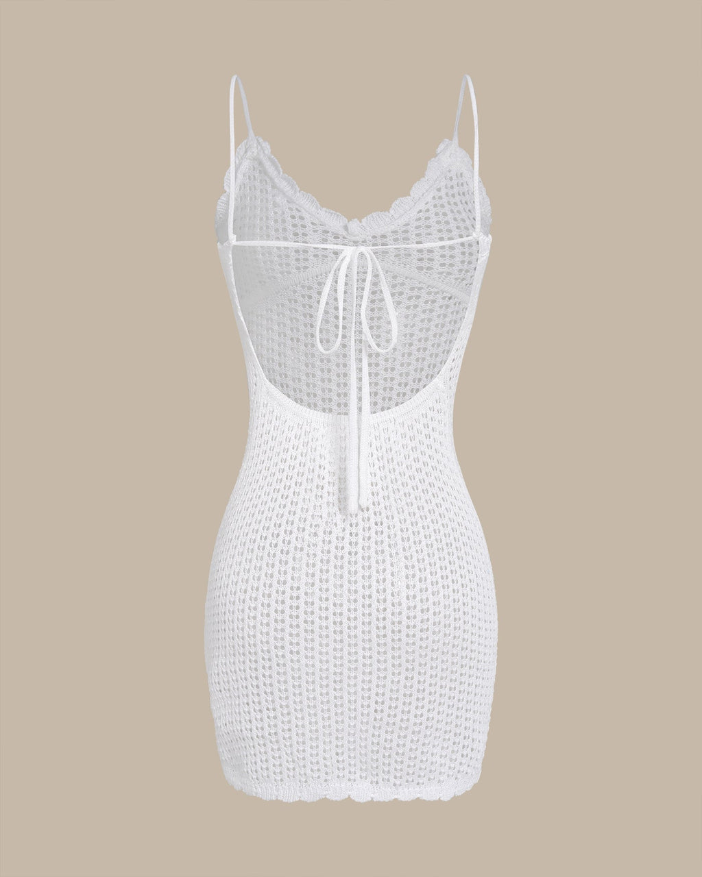 White Drawstring Cover-up