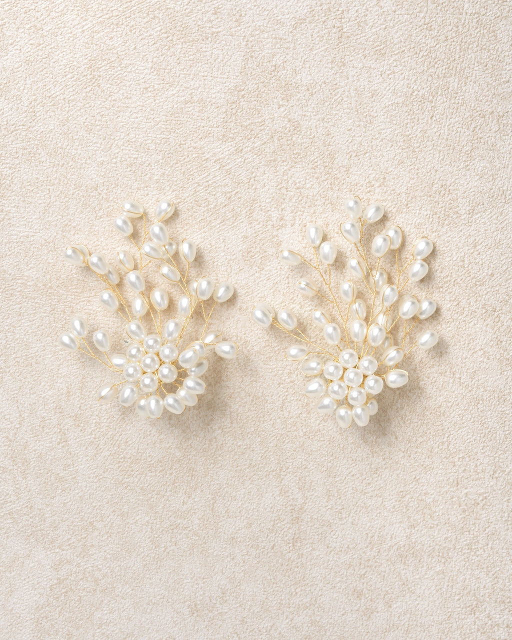 Off White Metal Earrings