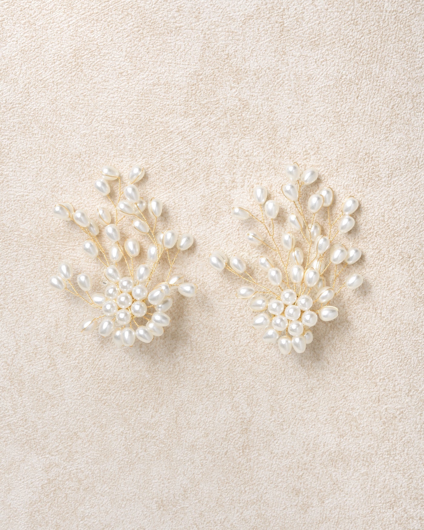 Off White Metal Earrings