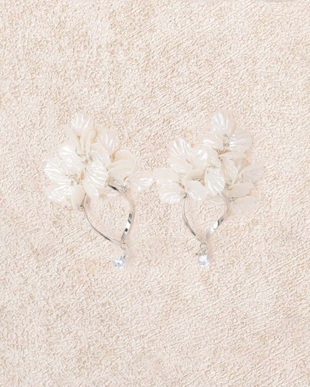 Off White Alloy Earrings