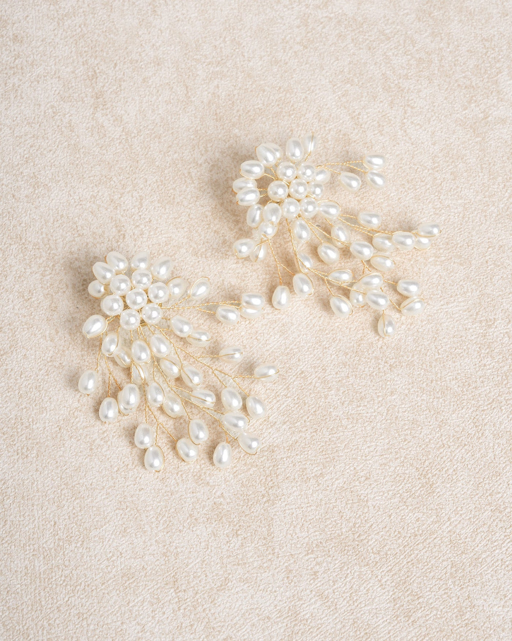 Off White Metal Earrings