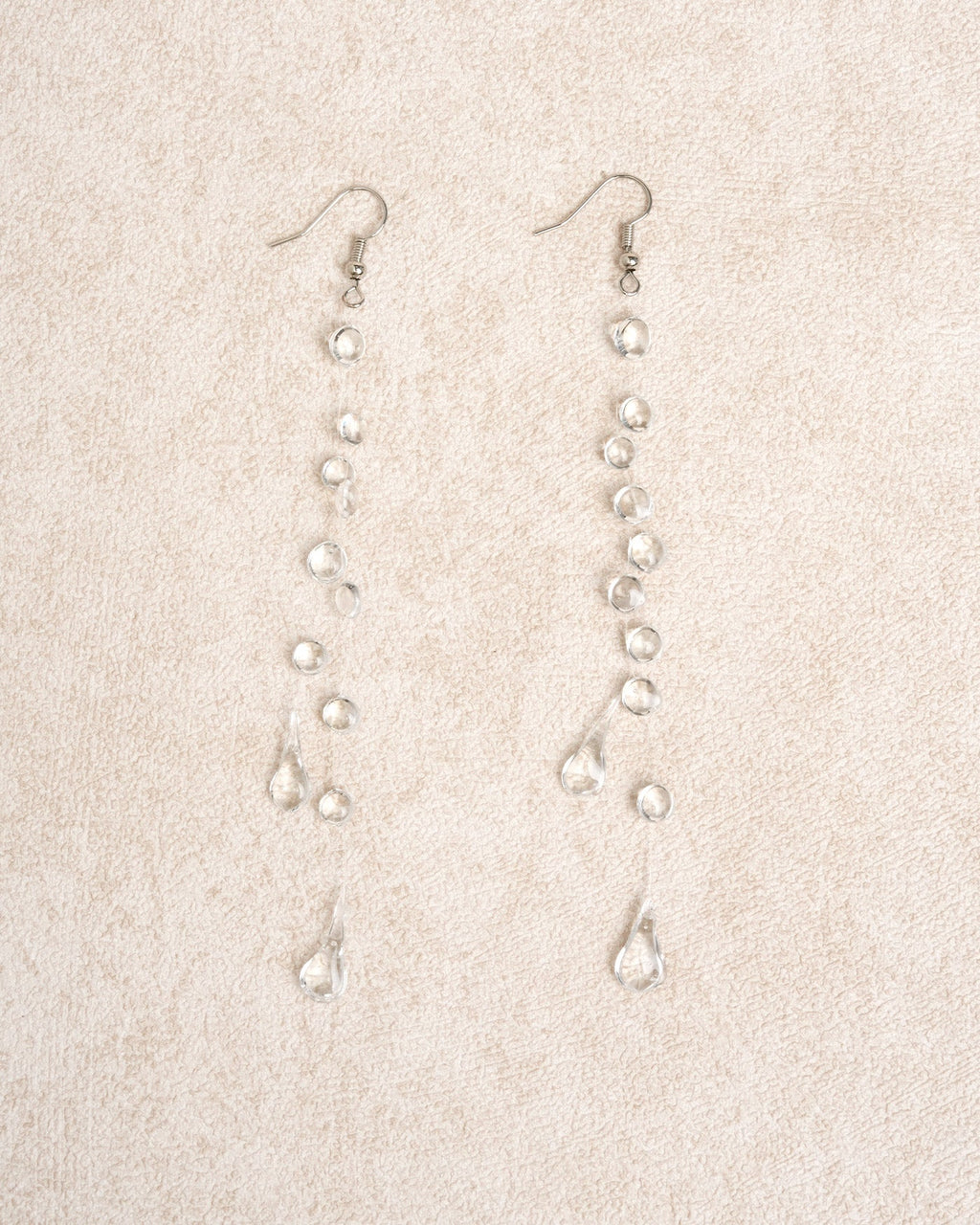White Silver Earrings