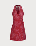 Red Halter Neck Beach Dress