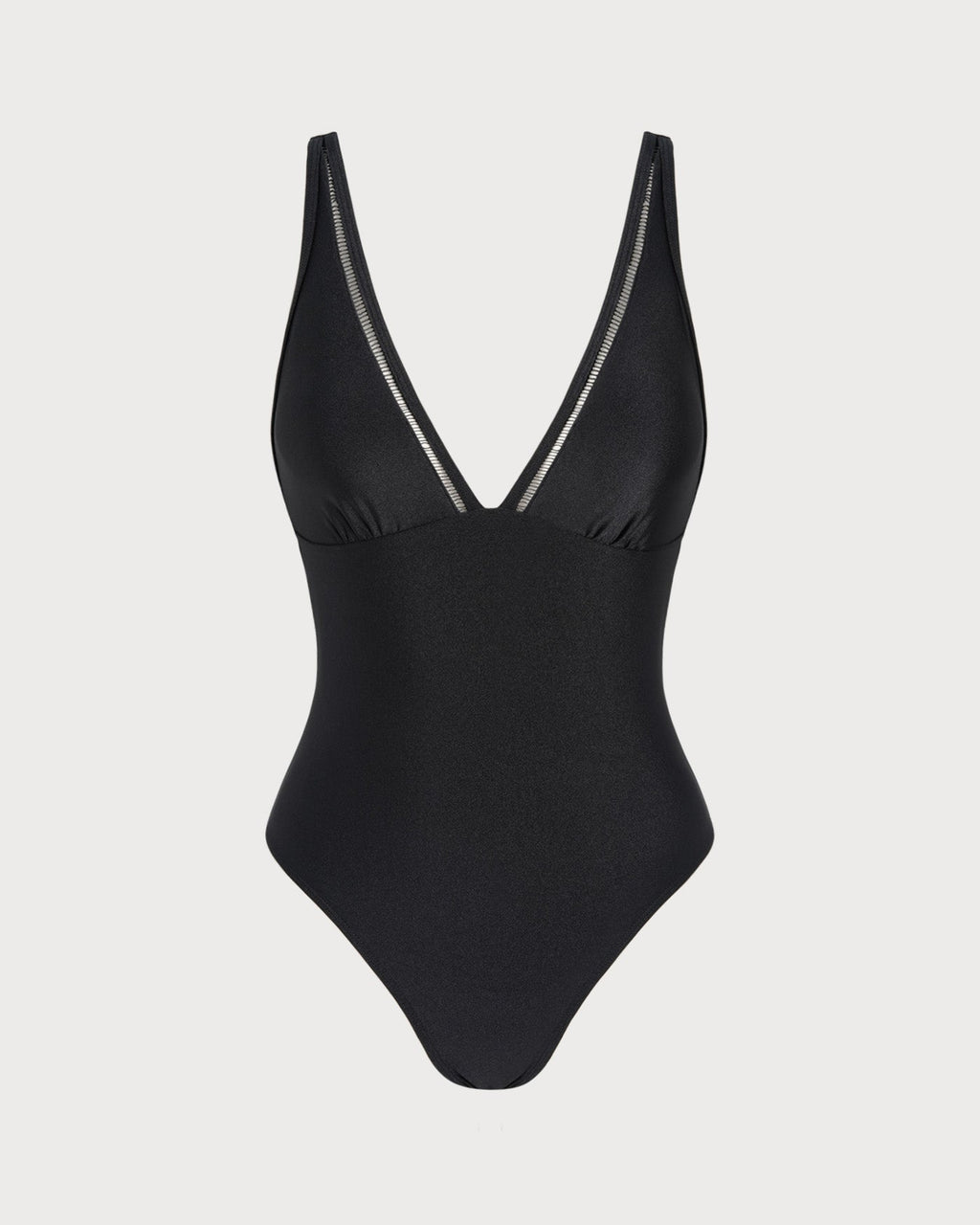 Black Solid Bralette One Piece