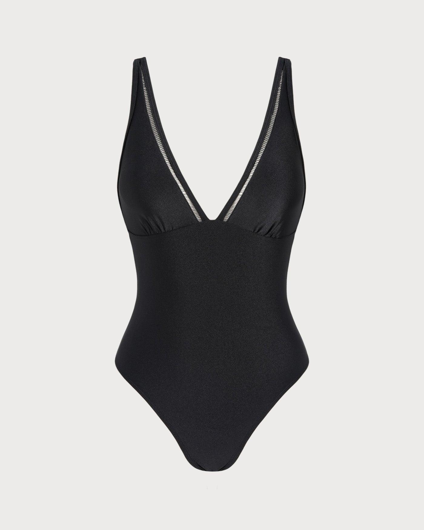Black Solid Bralette One Piece