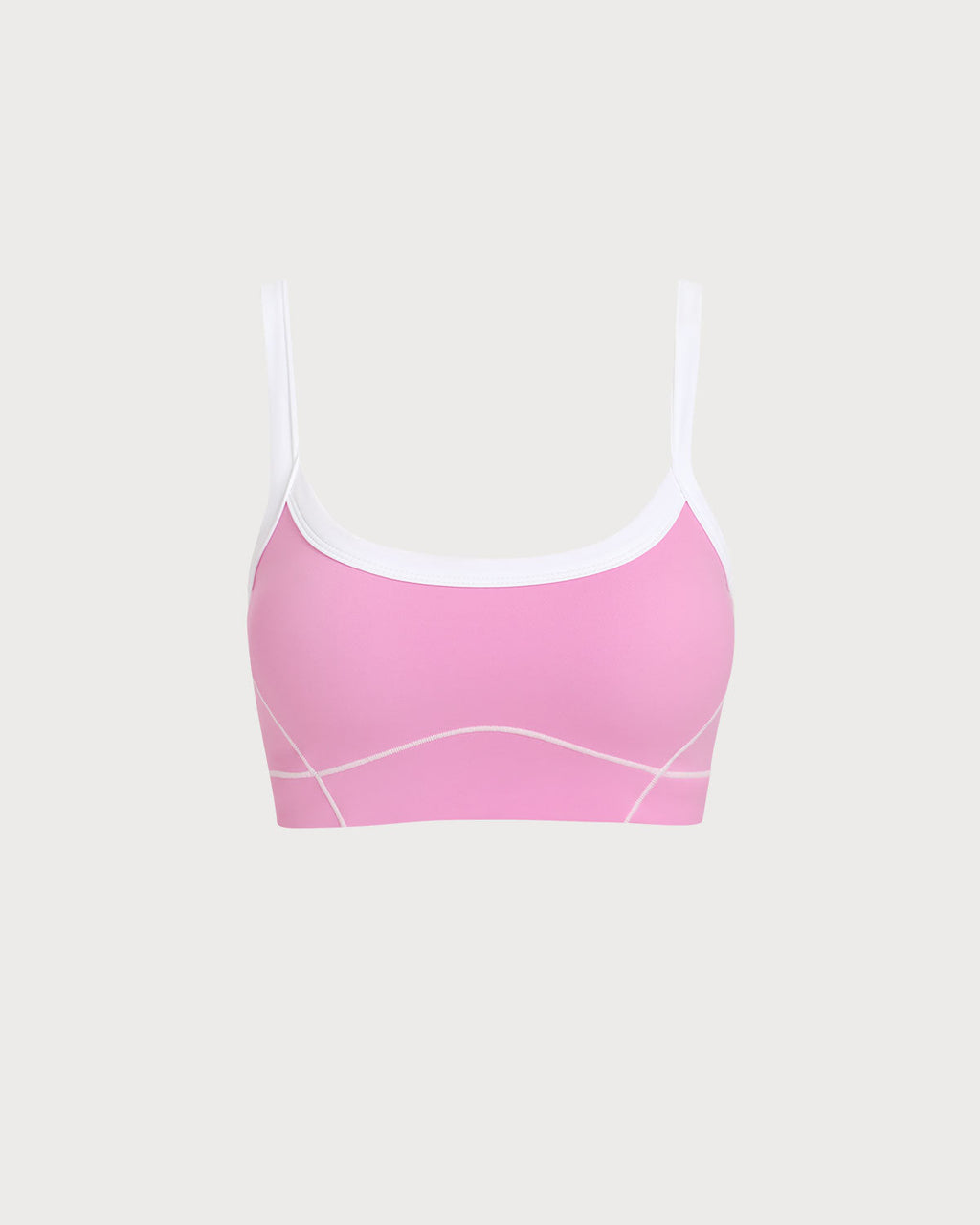 Pink Contrast Yoga Tank Top