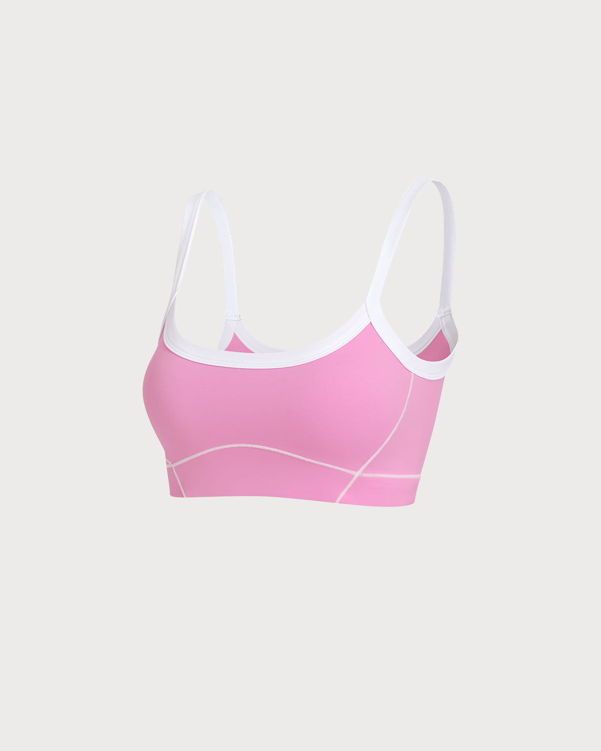 Pink Contrast Yoga Tank Top