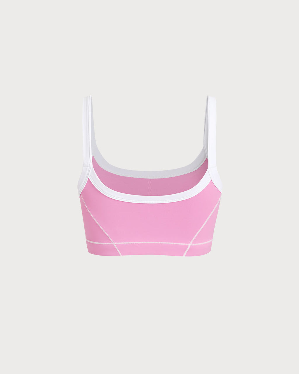 Pink Contrast Yoga Tank Top