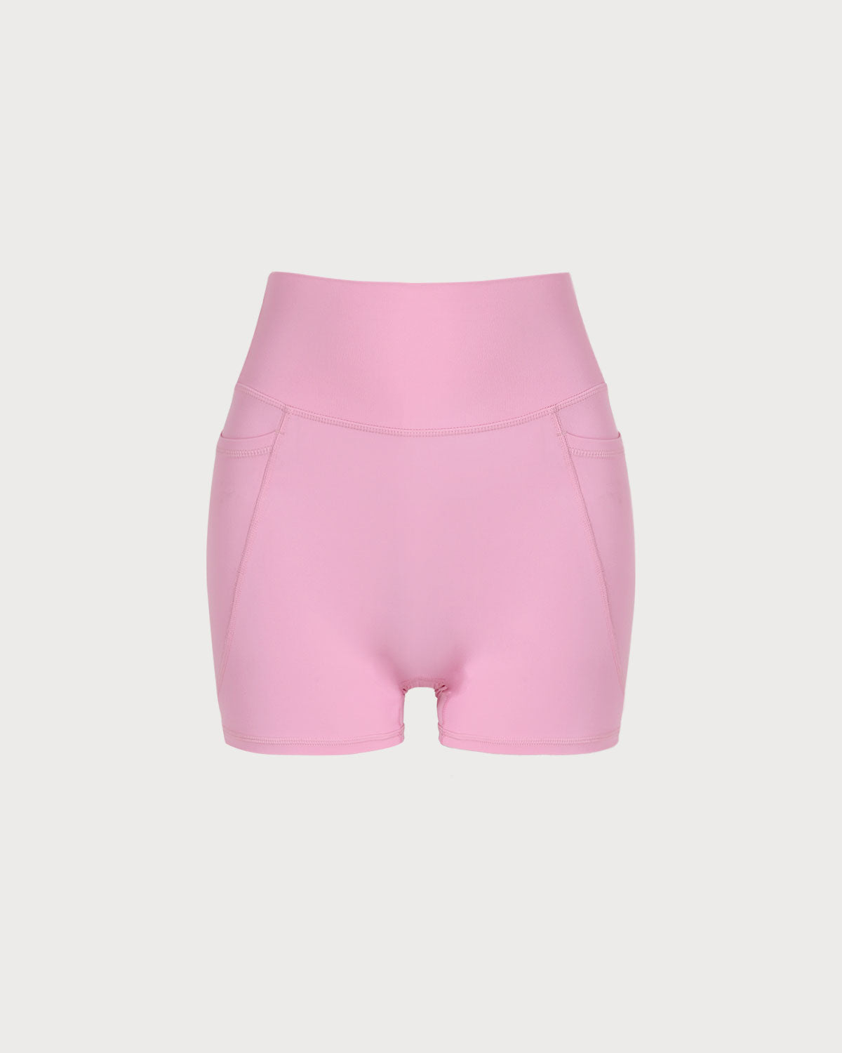 Pink Pocket High Waisted Yoga Shorts