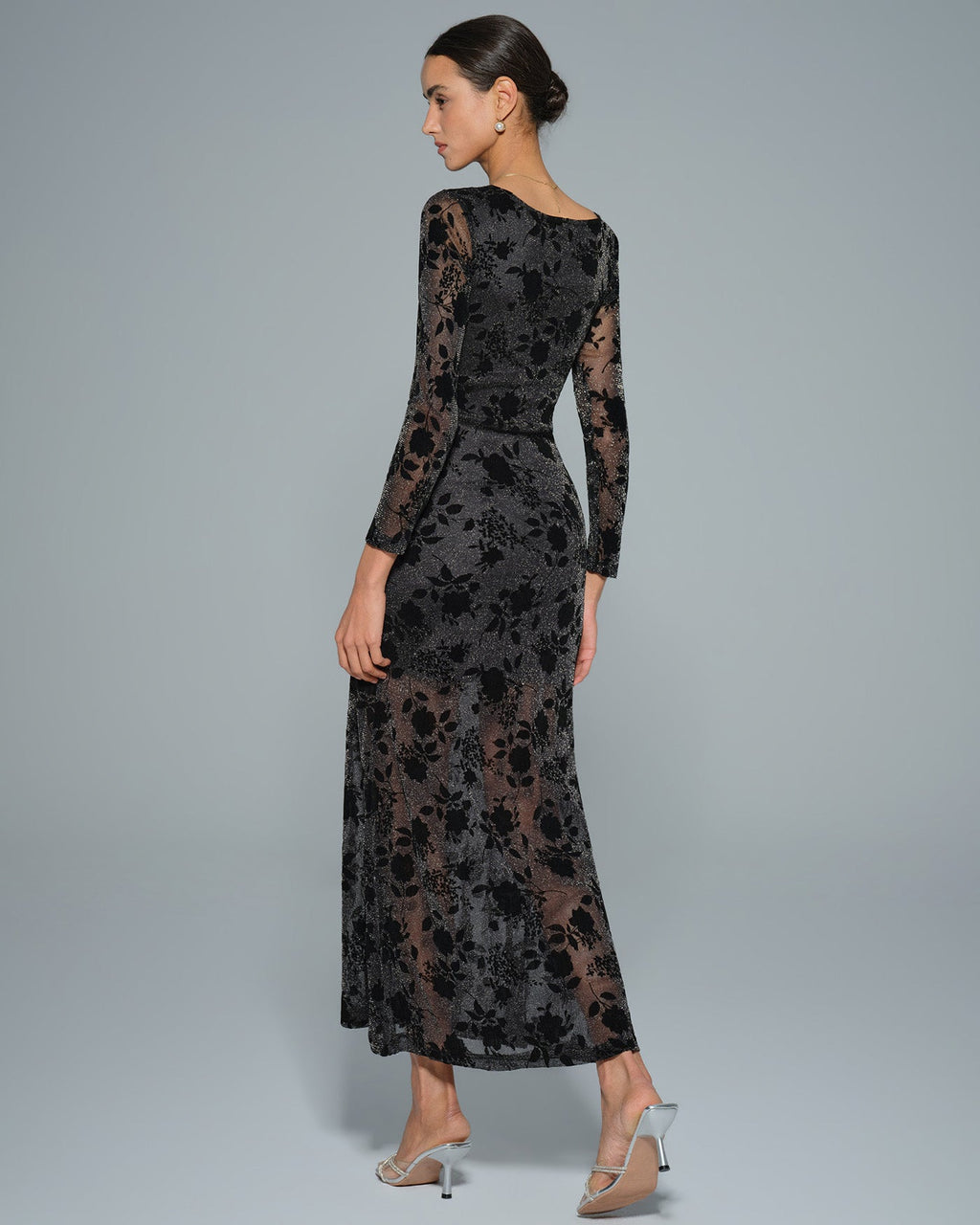 Black Floral Tunic Maxi Dress