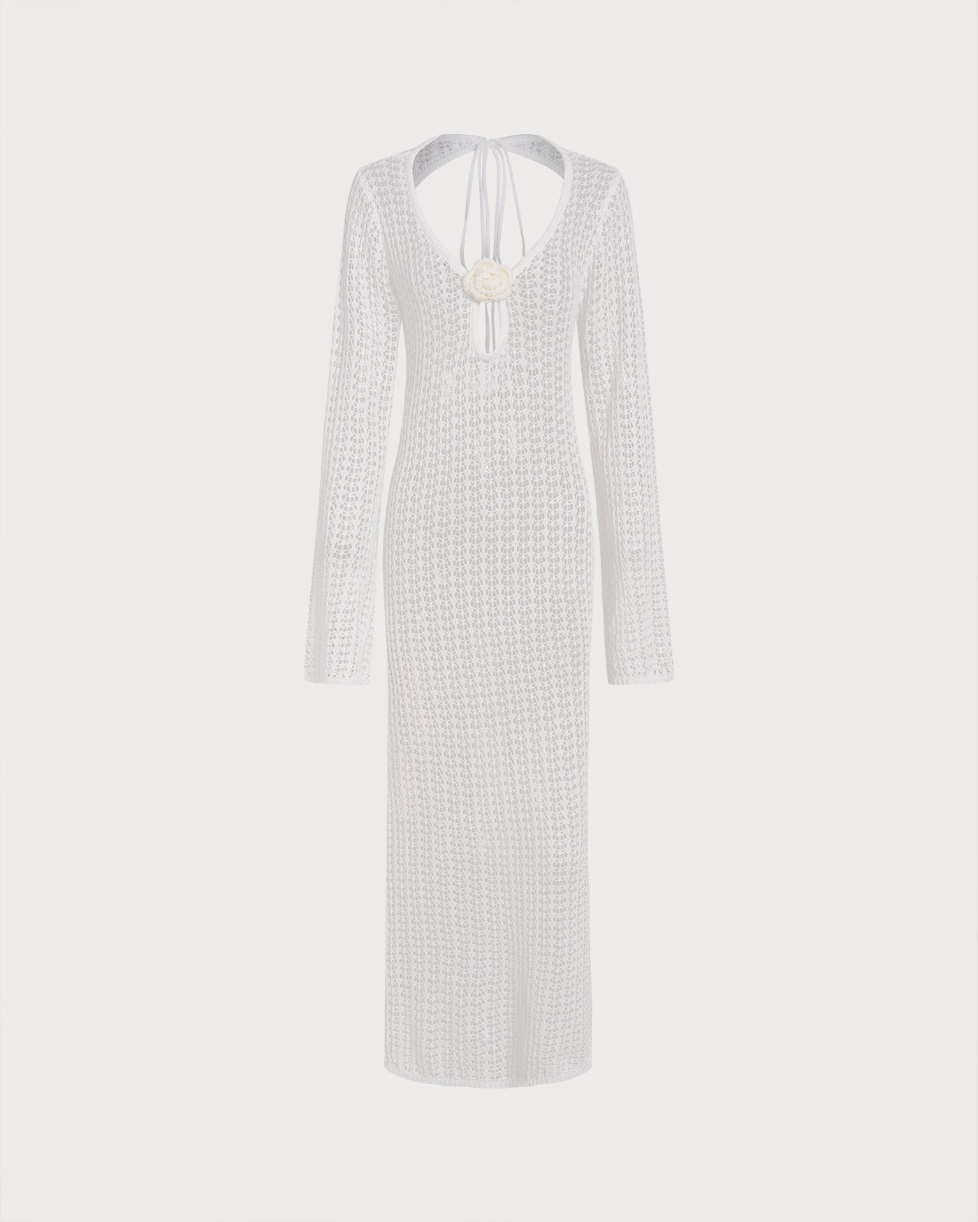 White Cut Out Swimsuit Cover-Up