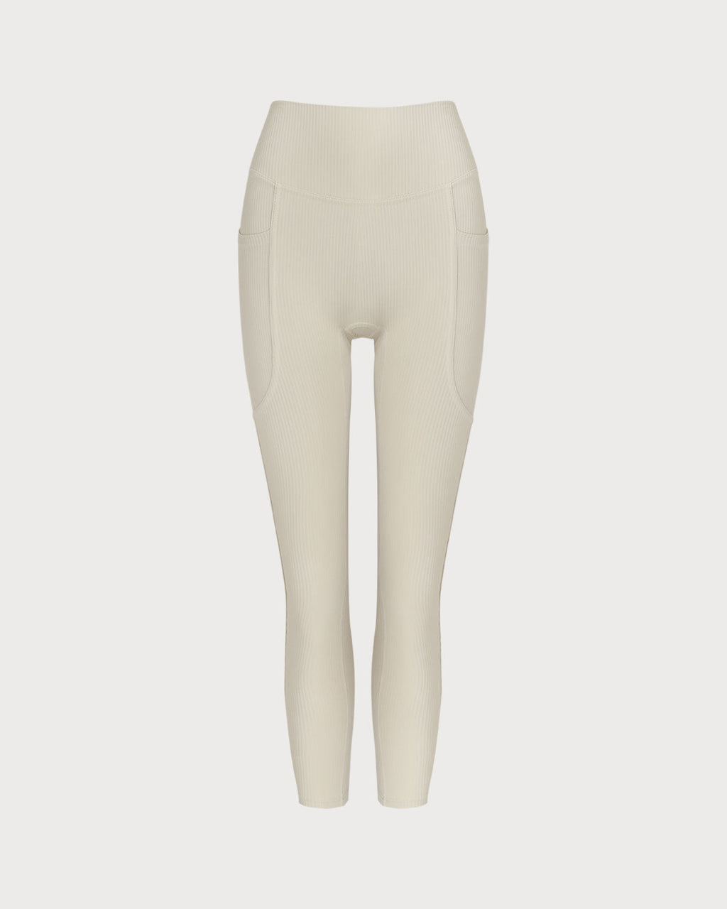 Beige Quick-drying High Waisted Yoga Leggings