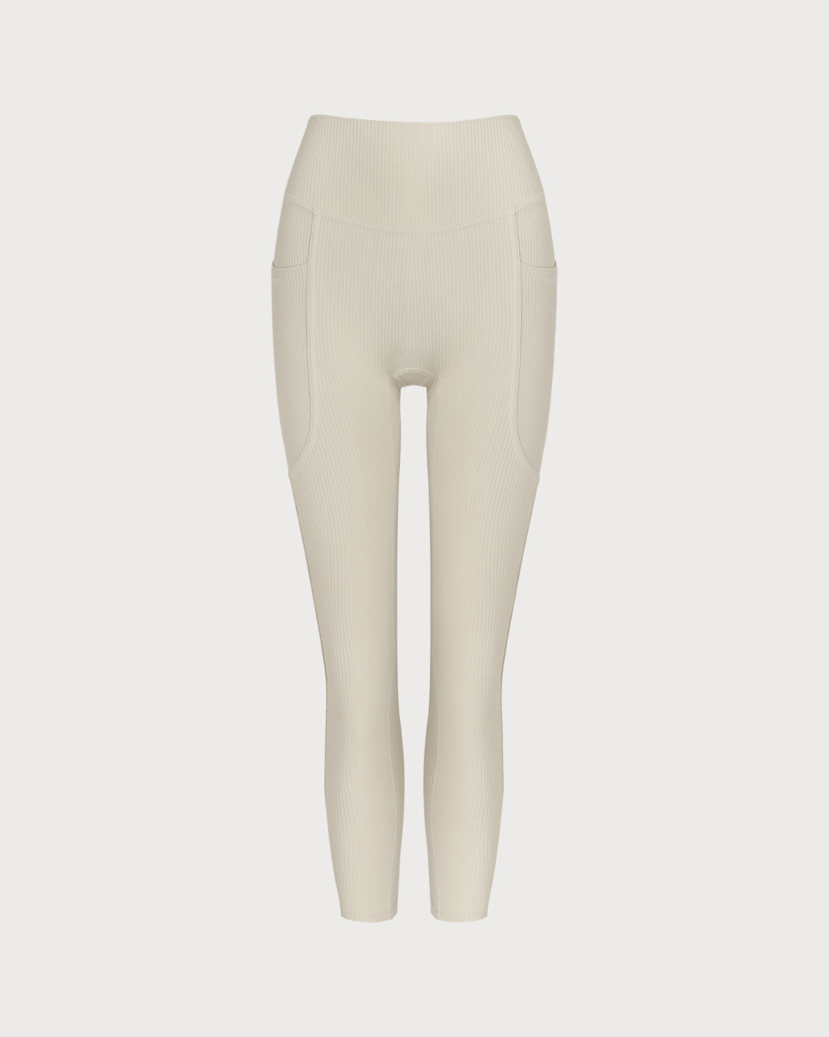 Beige Quick-drying High Waisted Yoga Leggings