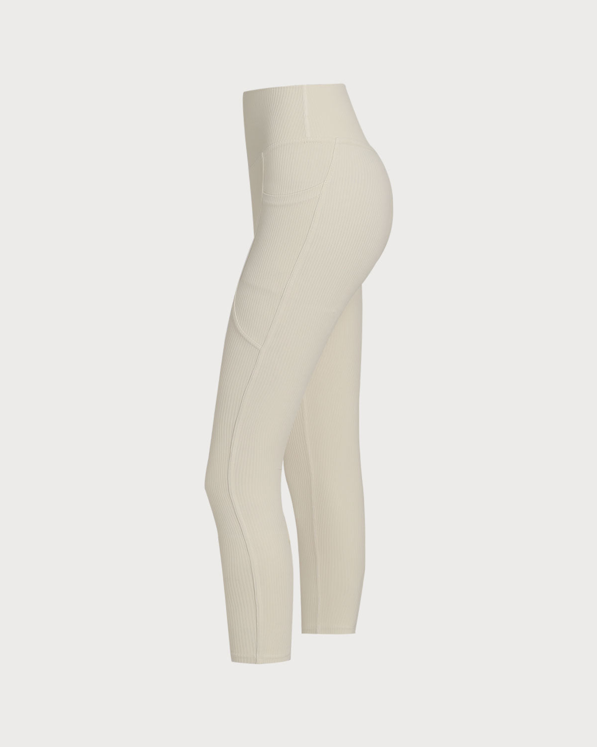 Beige Quick-drying High Waisted Yoga Leggings