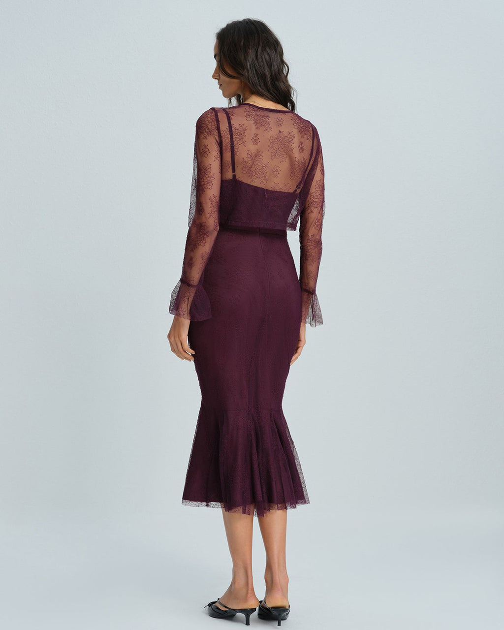 Purple Mermaid Midi Dress