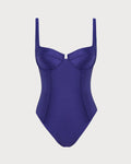 Navy Underwire One Piece Swimwear