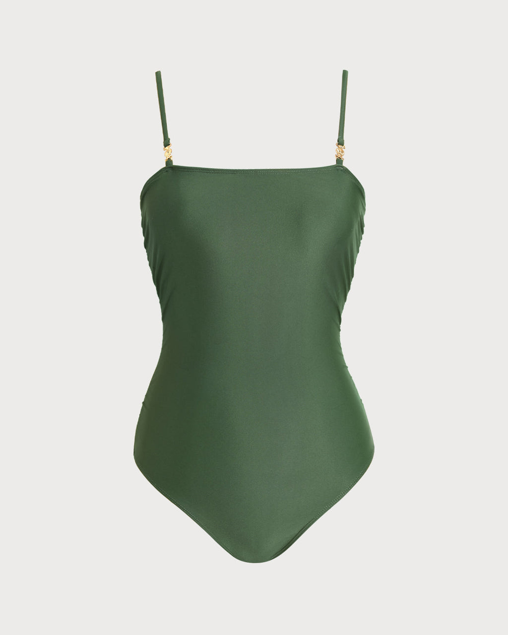 Green High Stretch One Piece Swimwear