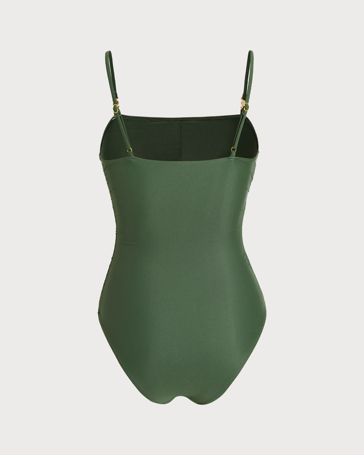 Green High Stretch One Piece Swimwear
