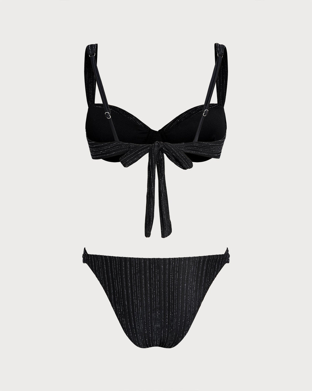 Black Sequins Underwire Bikini Set