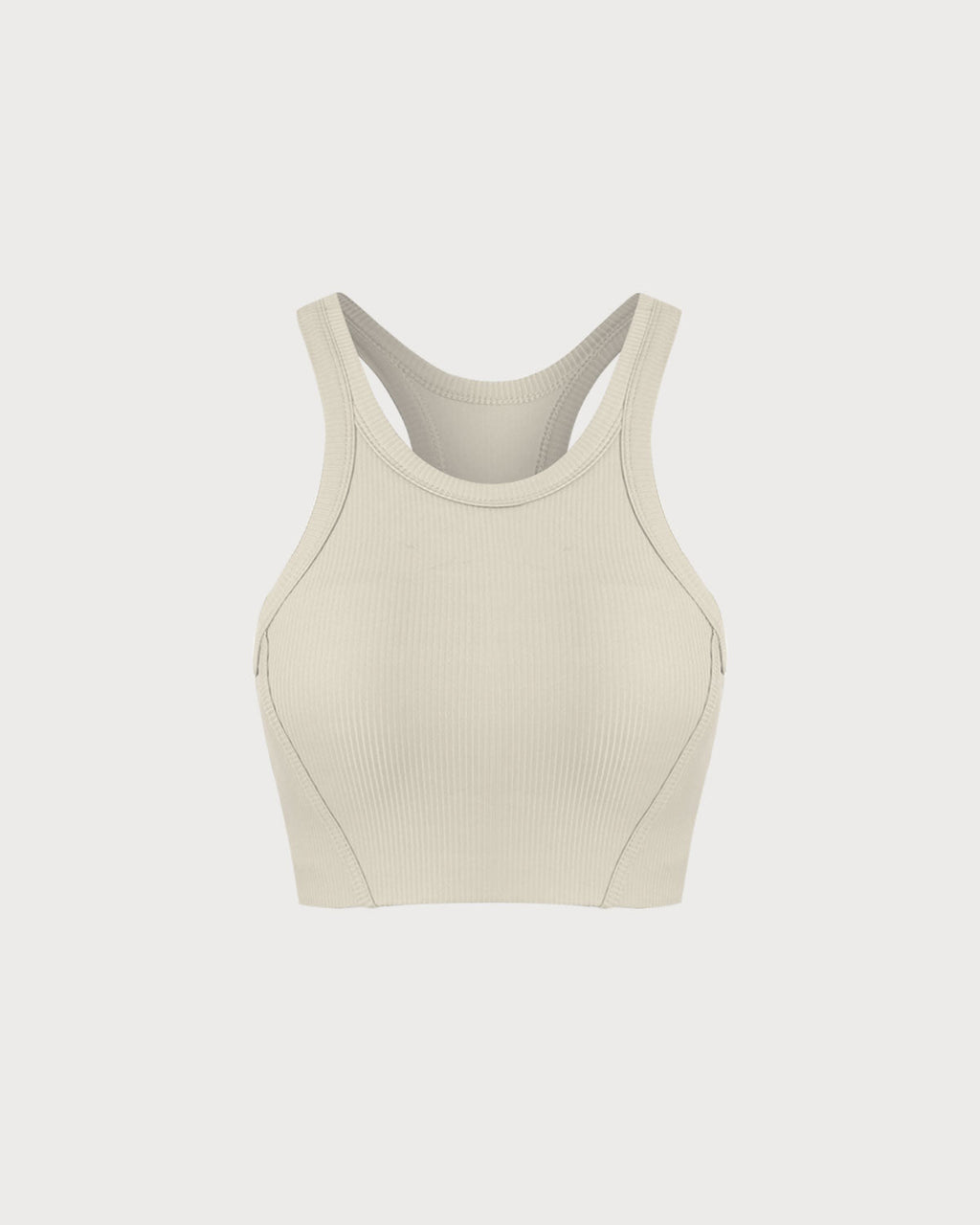 Beige I-back Yoga Tank Top
